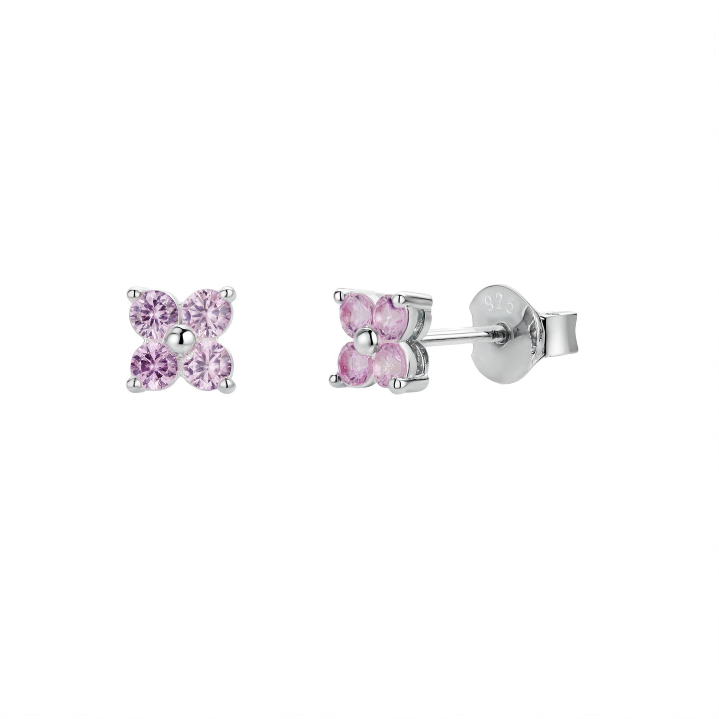 Lucky in Pink Clover Studs